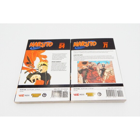 NARUTO Manga Books Shonen Jump Volumes 54, 71 English Set Anime Lot of 2 - Picture 2 of 11